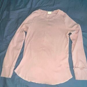Pink long sleeve Silk & Salt top